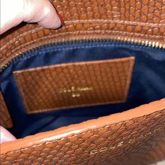 Cole Haan Textured British Tan Crossbody Bag - Picture 5 of 9